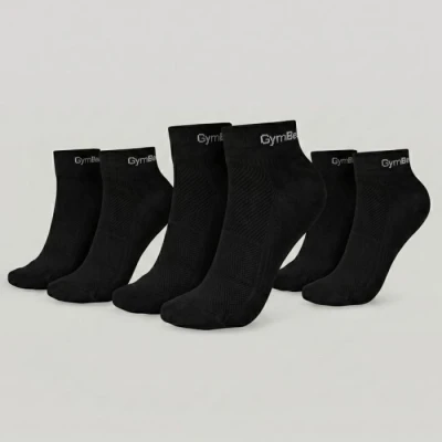GymBeam Ponožky Quarter 3Pack Black