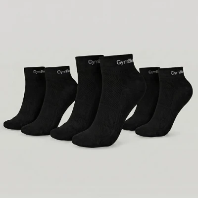 GymBeam Ponožky Quarter 3Pack Black