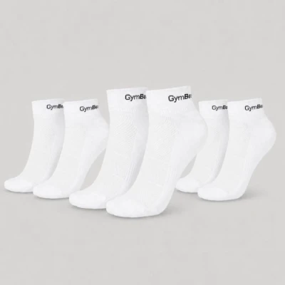 GymBeam Ponožky Quarter 3Pack White