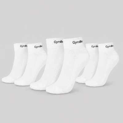 GymBeam Ponožky Quarter 3Pack White