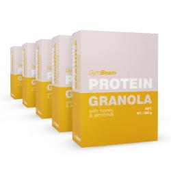 GymBeam Proteínová granola s medom a mandľami 5 x 300 g