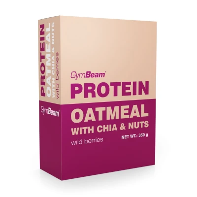 GymBeam Proteínová ovesná kaše s chia a ořechy 350 g
