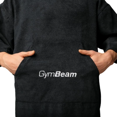 GymBeam Ručníkové pončo Terry Black