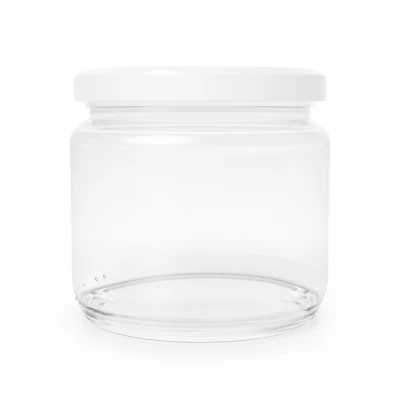 GymBeam Skleněná nádoba s kovovým víčkem 380 ml