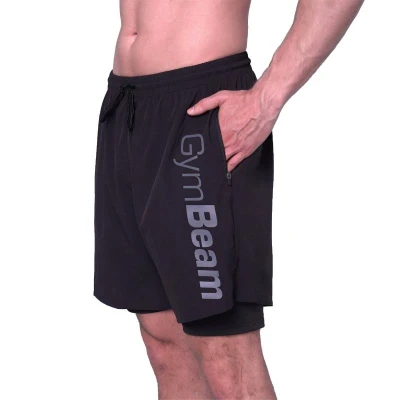 GymBeam 2in1 Shorts Essence Black