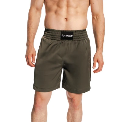 GymBeam Combat Boxing Shorts Olive Grey