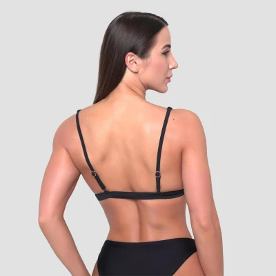 GymBeam Black dámský sportovní horní díl plavek