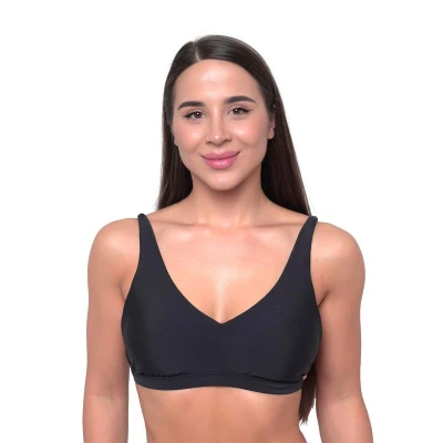 GymBeam Black dámský sportovní horní díl plavek