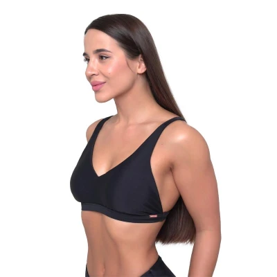 GymBeam Black dámský sportovní horní díl plavek