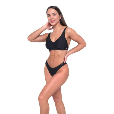 GymBeam Black dámský sportovní horní díl plavek