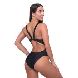 GymBeam Športové jednodielne plavky Black