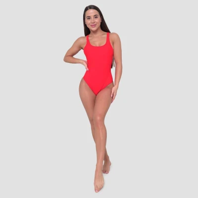 GymBeam Sportovní jednodílné plavky Red