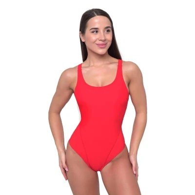 GymBeam Sportovní jednodílné plavky Red
