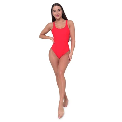 GymBeam Sportovní jednodílné plavky Red