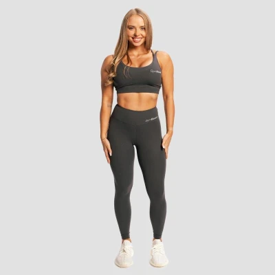 GymBeam Sportovní podprsenka BEAT Charcoal