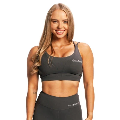 GymBeam Sportovní podprsenka BEAT Charcoal