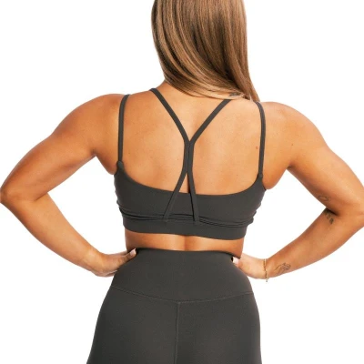 GymBeam Sportovní podprsenka BEAT Charcoal