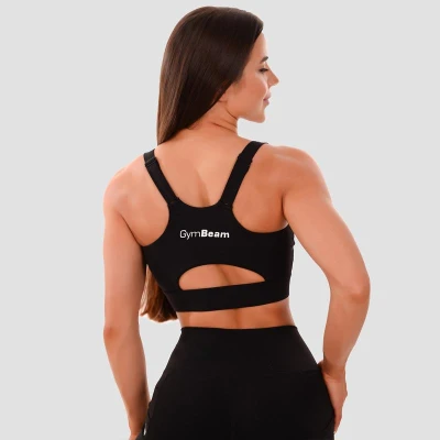 GymBeam Sportovní podprsenka Cut-Out black