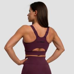 GymBeam Sportovní podprsenka Cut-Out Eggplant