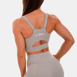 GymBeam Sportovní podprsenka Cut-Out grey
