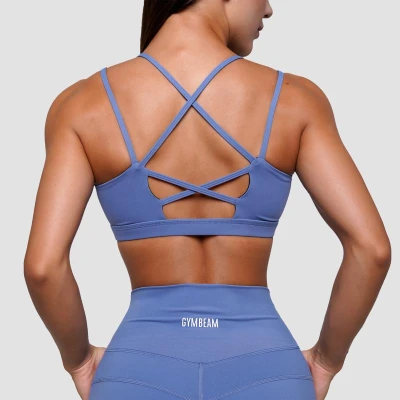 GymBeam Sportovní podprsenka FIT Steel Blue