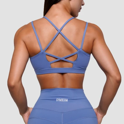 GymBeam Sportovní podprsenka FIT Steel Blue