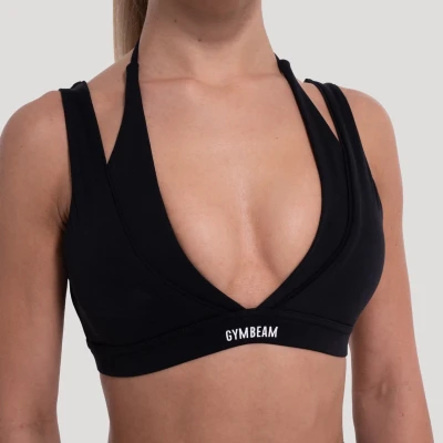 GymBeam Flow Black dámská sportovní podprsenka