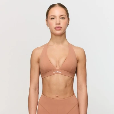 GymBeam Halter Fierce Caramel dámská sportovní podprsenka