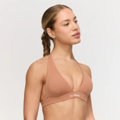 GymBeam Halter Fierce Caramel dámská sportovní podprsenka