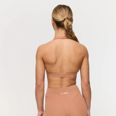 GymBeam Halter Fierce Caramel dámská sportovní podprsenka