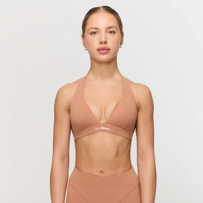 GymBeam Halter Fierce Caramel dámská sportovní podprsenka