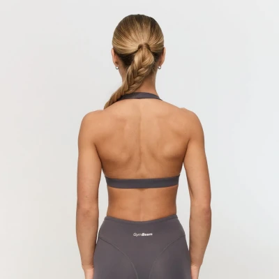 GymBeam Halter Fierce Grey dámská sportovní podprsenka