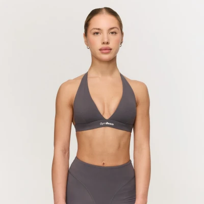 GymBeam Halter Fierce Grey dámská sportovní podprsenka