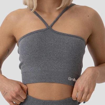 GymBeam Sportovní podprsenka Halter FLO Grey