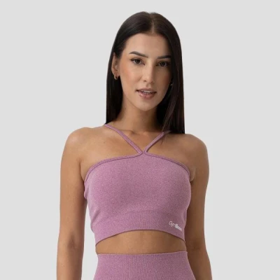 GymBeam Sportovní podprsenka Halter FLO Violet