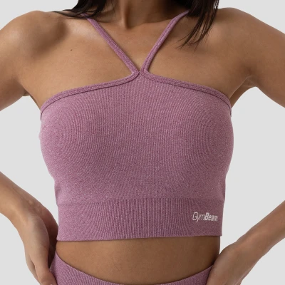 GymBeam Sportovní podprsenka Halter FLO Violet