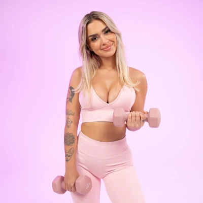 GymBeam Sportovní podprsenka Luma Baby Pink