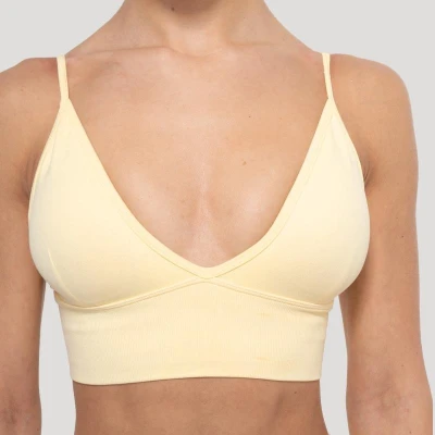 GymBeam Sportovní podprsenka Luma Butter Yellow