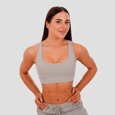 GymBeam Sportovní podprsenka Mesh Panel grey