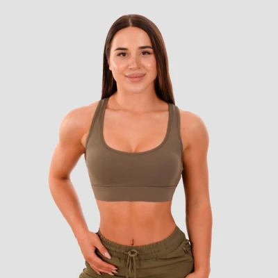 GymBeam Sportovní podprsenka Mesh Panel olive GymBeam Sportovní podprsenka Mesh Panel olive