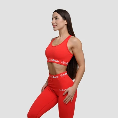GymBeam Sportovní podprsenka Simple Rouge Red POUZE L (VÝPRODEJ)