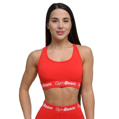 GymBeam Sportovní podprsenka Simple Rouge Red POUZE L (VÝPRODEJ)