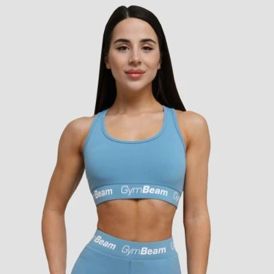 GymBeam Sportovní podprsenka Simple Steel Grey