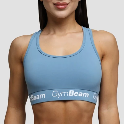 GymBeam Sportovní podprsenka Simple Steel Grey POUZE XL (VÝPRODEJ)