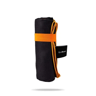 GymBeam Sportovní rychleschnoucí ručník Black/Orange (VÝPRODEJ)
