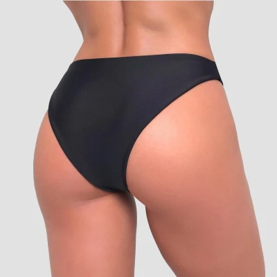 GymBeam Black dámský sportovní spodní díl plavek
