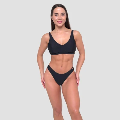 GymBeam Black dámský sportovní spodní díl plavek