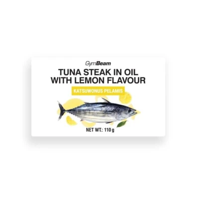GymBeam Steak z tuňáka v oleji s citrónovou příchutí 110 g