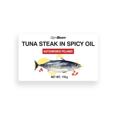 GymBeam Steak z tuňáka v pikantním oleji 110 g