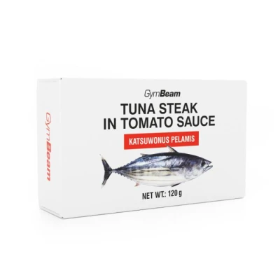 GymBeam Steak z tuňáka v rajčatové omáčce 120 g